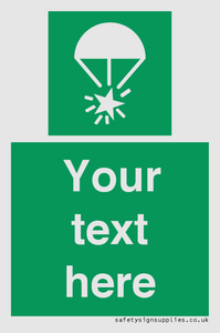 Custom sign safe condition Rocket parachute flare